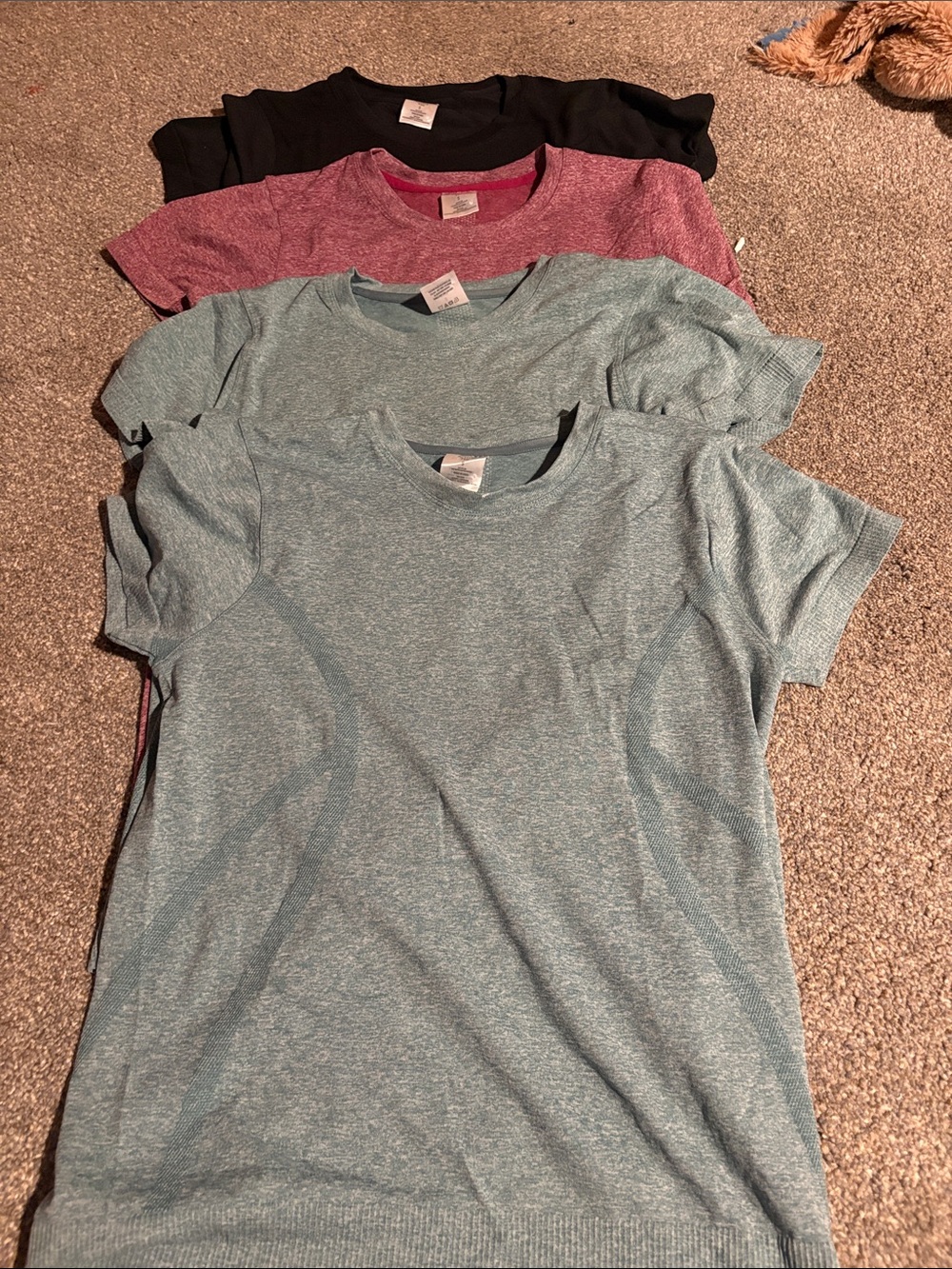 Women’s Muscle Tee - Heather Blue, Pink & Black - Lightweight Everyday Top